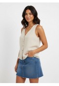 ESİN MÜSLİN BLUZ - BEJ