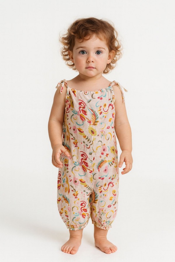 TUĞÇE ÇOCUK TULUM - ŞAL DESEN PUDRA PEMBE