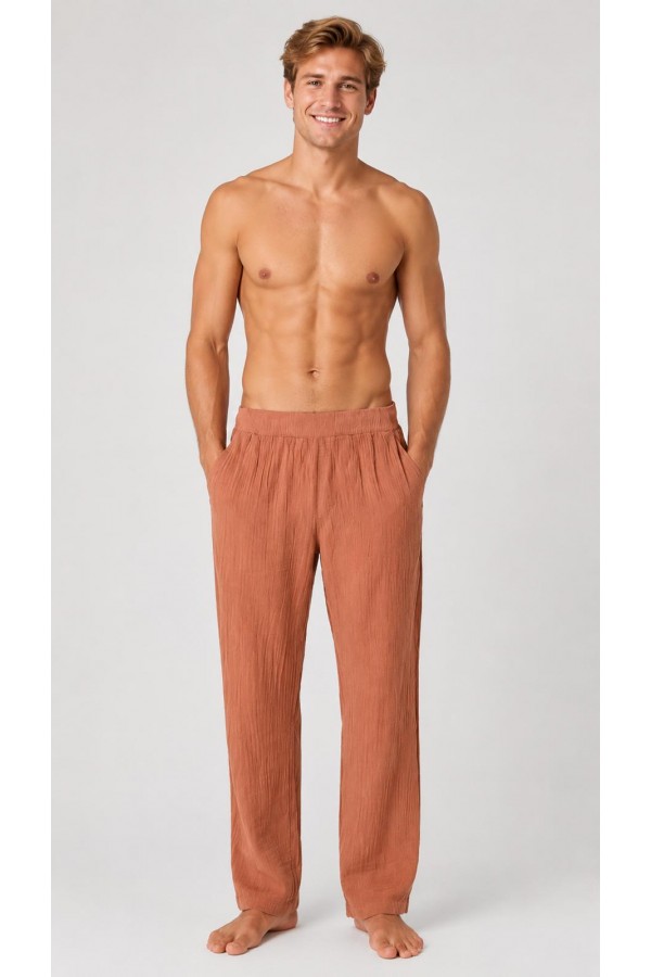 AREN MÜSLİN PANTOLON - CAMEL RENGİ 