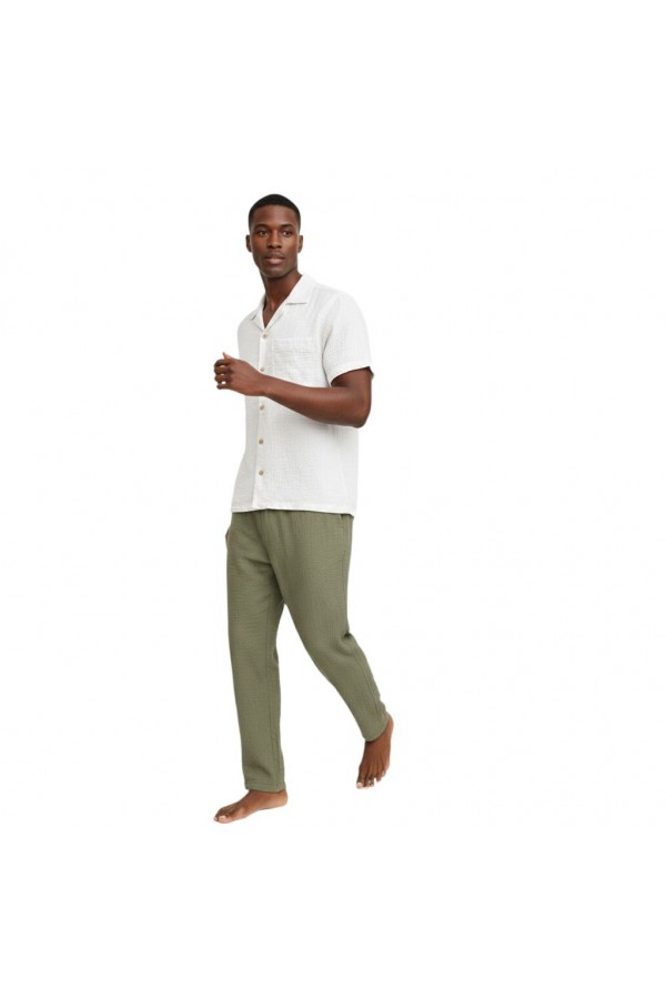 AREN MÜSLİN PANTOLON - HAKİ YEŞİL