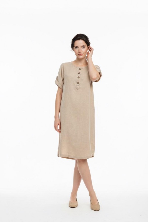 AYTEN ELBİSE - BEJ