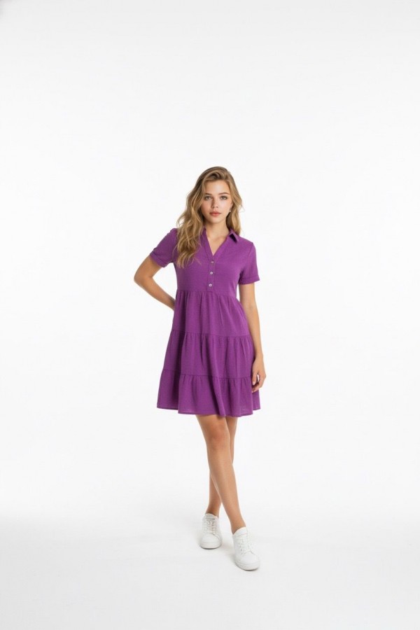 AYZA KATLI ELBİSE - GÜL KURUSU