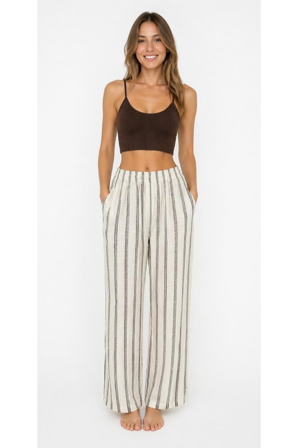 DEMETER PANTOLON - KAHVE ÇİZGİLİ