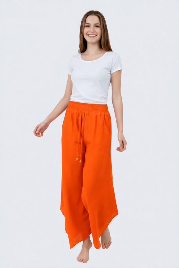 KUMSAL BOL PAÇA PANTOLON - TURUNCU