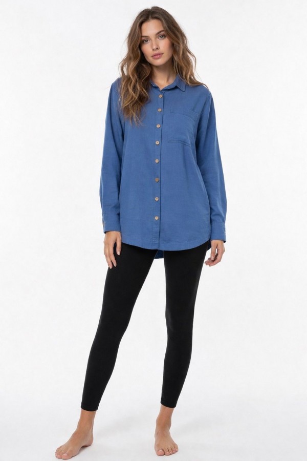 NEMİRA GÖMLEK - İNDİGO MAVİ