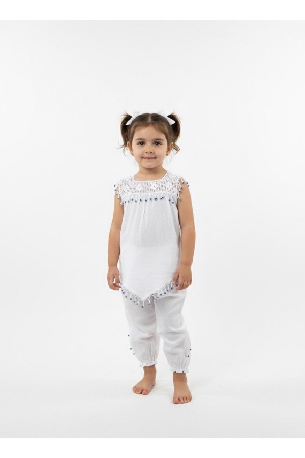 ELİŞİ BONCUK İŞLEMELİ ÇOCUK TAKIMI