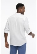 HELİOS HAKİM YAKA UZUN KOL MÜSLİN GÖMLEK - BEYAZ