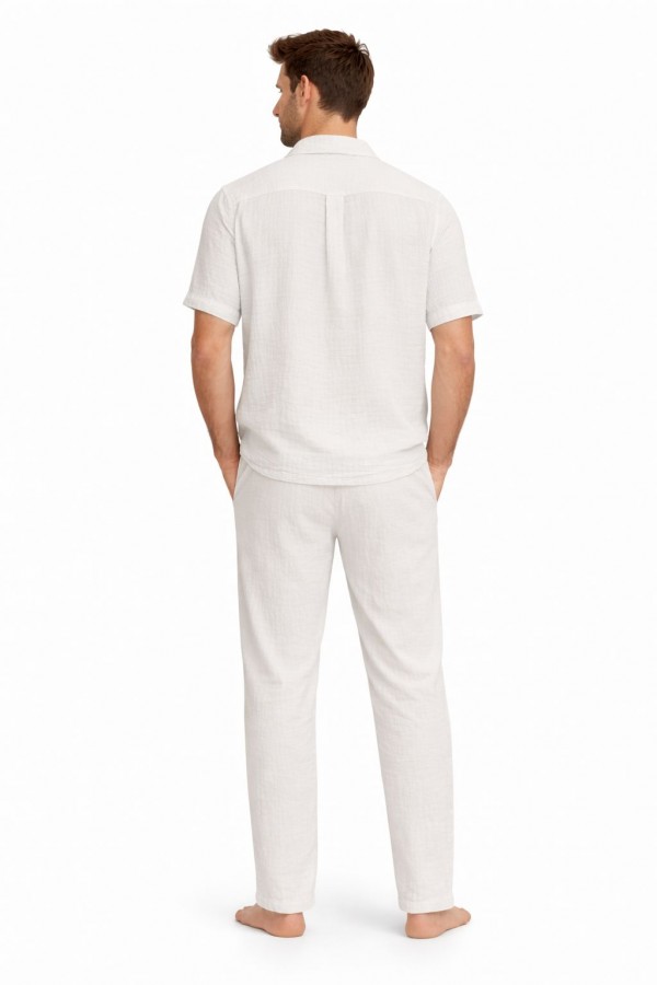 AREN MÜSLİN PANTOLON - BEYAZ