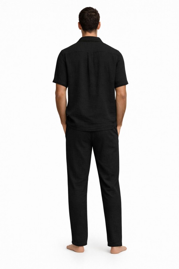 AREN MÜSLİN PANTOLON - SİYAH