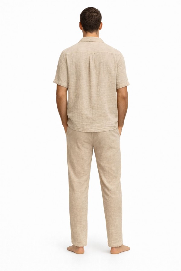 AREN MÜSLİN PANTOLON - BEJ