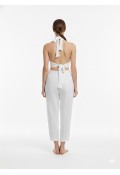 HERMİONE MÜSLİN PANTOLON - BEYAZ