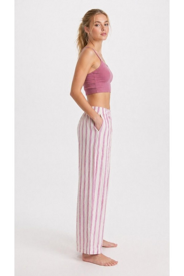 DEMETER PANTOLON - PEMBE ÇİZGİLİ