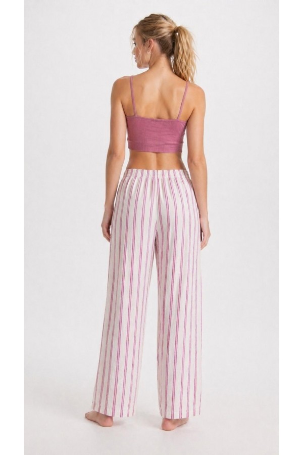 DEMETER PANTOLON - PEMBE ÇİZGİLİ