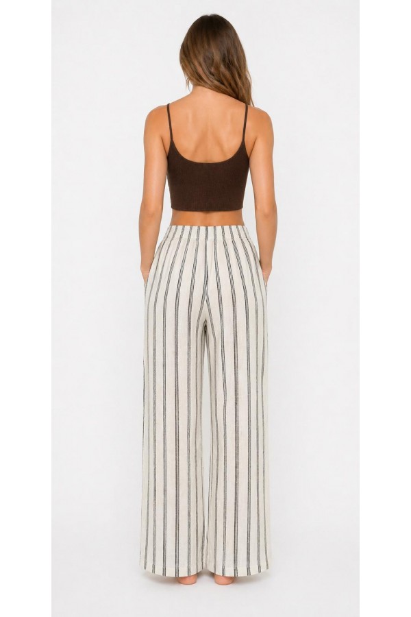 DEMETER PANTOLON - KAHVE ÇİZGİLİ
