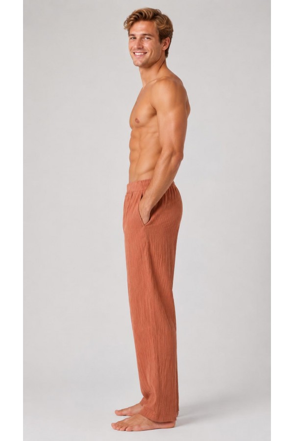 AREN MÜSLİN PANTOLON - CAMEL RENGİ 
