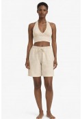 İPEK MÜSLİN ŞORT - BEJ