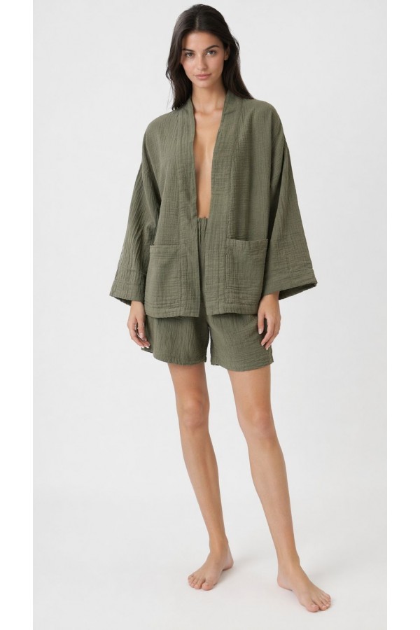 İSİS KİMONO - HAKİ YEŞİL